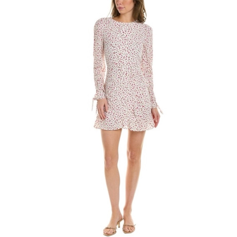 NWT 1.State Dress with Pink Floral or Ditsy Print In Ecru Size 6
